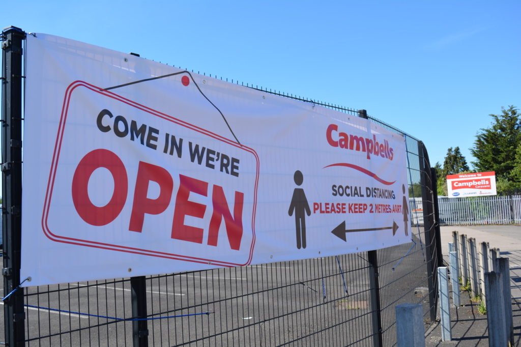 Campbells We are open banner